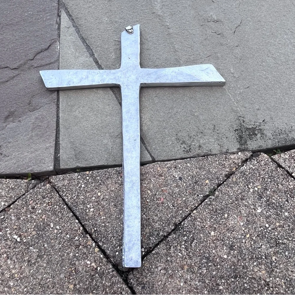 Pewter Rustic Wall Cross Decor Hanging Gift Celebration